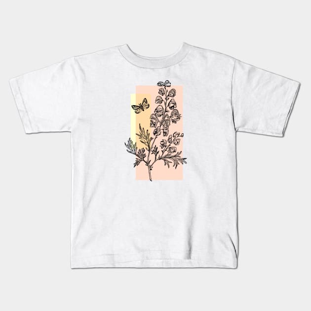 Garden flowers Kids T-Shirt by Sitenkova